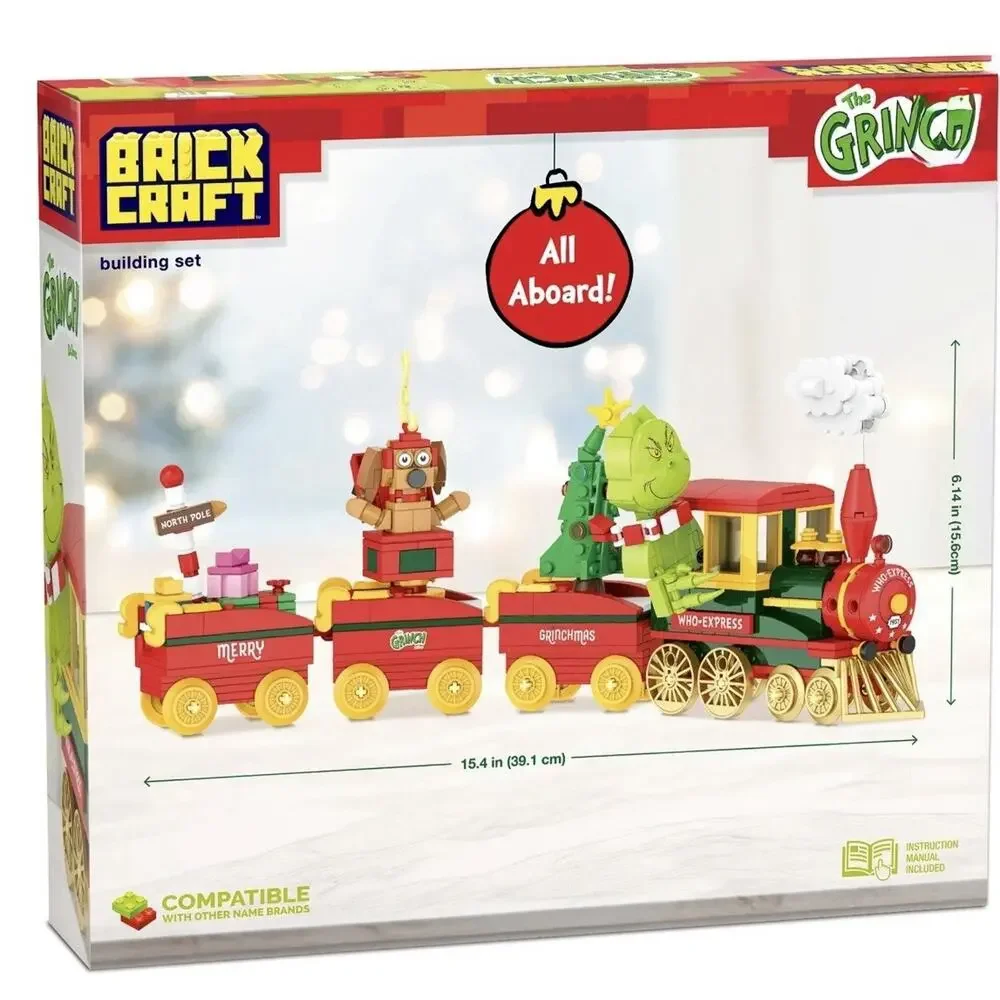 BrickCraft Grinch Who-Express Train 527 Pc Building Set Dr Seuss NEW Sealed